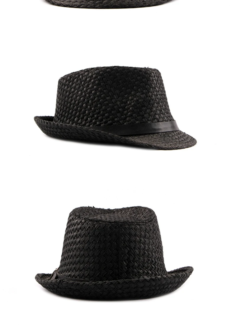 HT1751 Новая мужская соломенная шляпа мужские летние джазовые шляпы с поясом дышащие ковбойские фетровые мягкие шляпы Повседневные Дышащие мужские панамки, Кепка