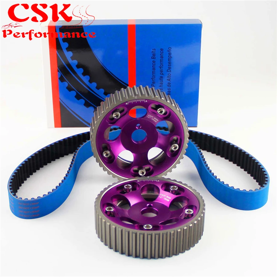Racing Timing Belt + Cam Gear Pulley Kit Fits For Toyota 1JZ 1JZGTE 1JZ