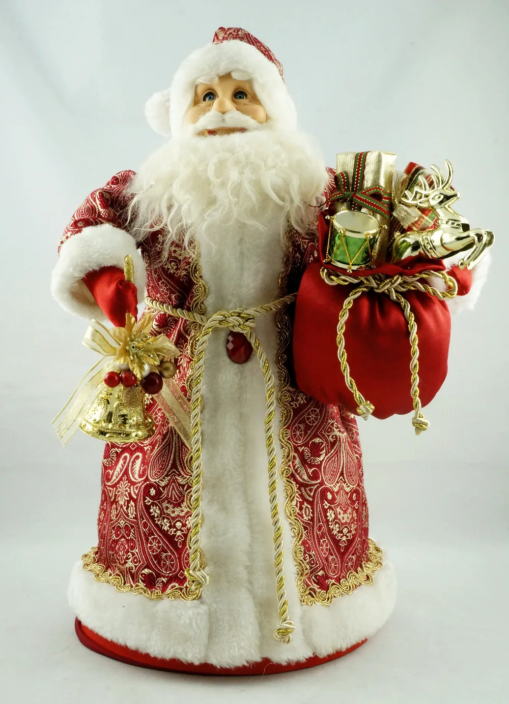 

Cosette Christmas Collection Santa Claus Doll Candy Storage Box Xmas Father Decor Bell Gift 16"