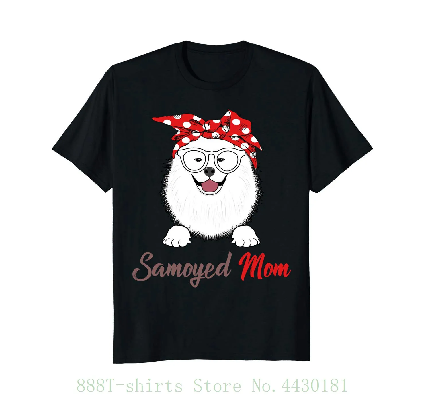 

Women's Tee Samoyed Mom Funny T Shirt Mother's Day Gift Fashion Personality Women