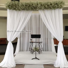 10'x10'x10' чистые свадебные украшения белого цвета приемный зал с подходящей подставкой из нержавеющей стали банкетные сувениры навес шторы