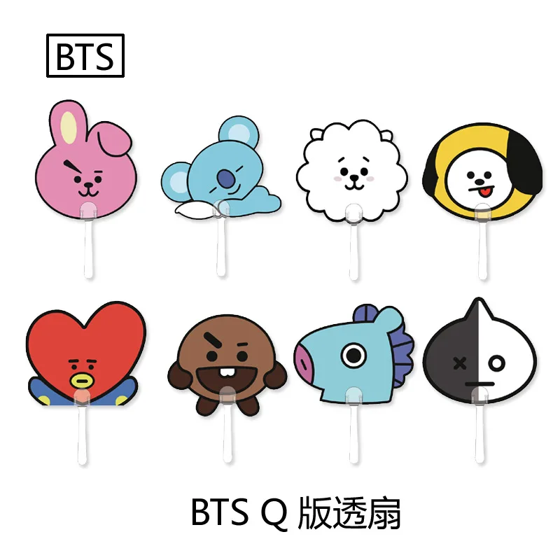 [MYKPOP]BTS Bangtan Boys BT21 Cartoon Mimi Fan Semi Transparent Fan K