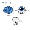 Cartoon Cute Organ Brain Eye Tooth Metal Brooch Pins Button Pins Brooch Denim Jacket Pin Badge Funny Gift Fashion Jewelry ► Photo 2/6