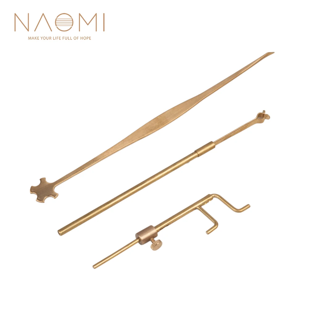 

NAOMI Brass Violin Luthier Tools Sound Post Gauge Measurer Retriever Clip SET Violin Parts & Accessories