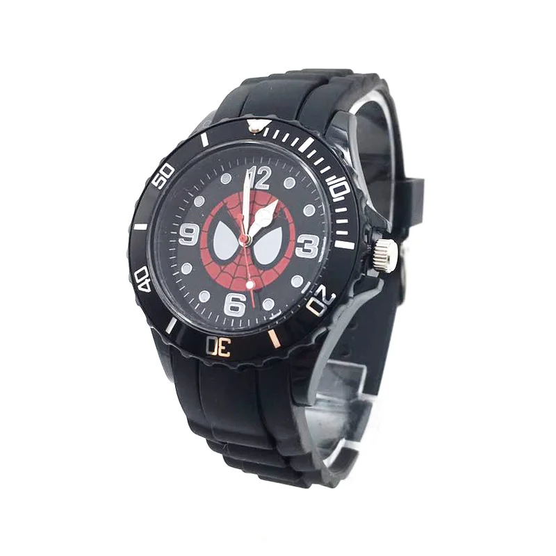 The Avenger Captain America students watches quartz wrist watch for kids cool boys clock black pu strap drop shipping (30)