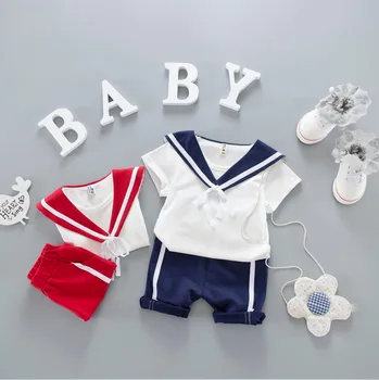 

Baby Boy girls clothing preppy style suit for newborn baby boys girls baby summer clothes outfit tops T shirt casual sports sets