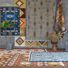 Индийский гостиной Северной Европы современный ковер ручной шерстяной тканый килим гостиная чайный столик специальное преимущество gc193kilimyg40