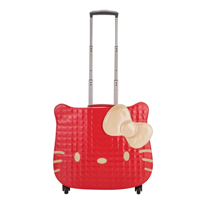 

Kids Hello Kitty Rolling Luggage bag,gift for Children Lovely school bag,PU Cartoon trolley suitcases,18"inch girls Trolley Case