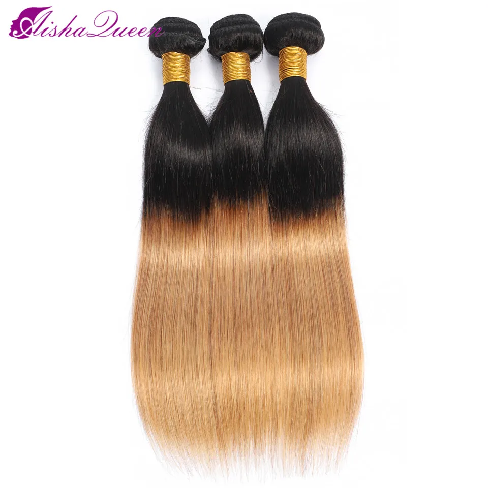 Aisha Queen Ombre Straight Hair 3 Bundles 1b/27 Brazilian Hair Wave Bundles 100% Remy Hair Extensions 3 pcs Aisha Queen Ombre Straight Hair 3 Bundles 1b/27 Brazilian Hair Wave Bundles 100% Remy Hair Extensions 3 pcs