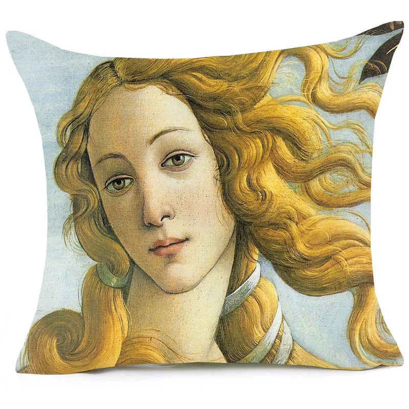 Европейский Винтажный Чехол на подушку с изображением портретов, с жемчужной серьгой, Beethoven, Наволочка на диванную подушку, чехол - Цвет: A