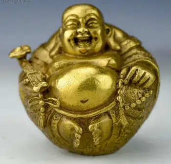 

WBY 1024- Pure copper, Maitreya, ornaments, harmony and happiness, Buddha's smile, home decoration, trumpet Buddha.
