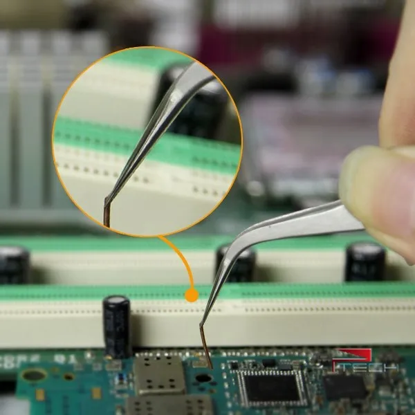 Бакинский прецизионный Пинцет для ремонта iPhone угловой антистатический Антистатический пинцет из нержавеющей стали Противоскользящий полый дизайн ручные инструменты