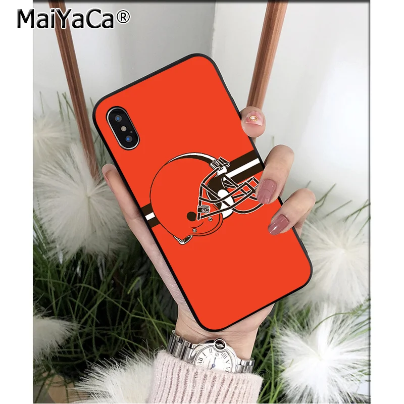 MaiYaCa Cleveland Browns TPU мягкий черный чехол для телефона, чехол для Apple iPhone 8 7 6 6S Plus X XS MAX 5 5S SE XR мобильных телефонов