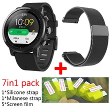 7в1 ремешок для оригинальных часов Xiaomi Huami Amazfit Stratos pace ремешок из нержавеющей стали smartwatch+ силиконовый браслет ремень