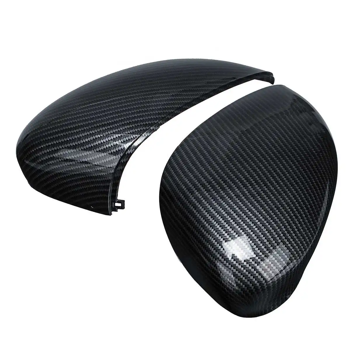Carbon fiber Боковое зеркало, крышка зеркала заднего вида, украшение для ford для Fiesta MK7 2008 2009-, 2 шт в наборе, красочные на выбор - Цвет: Carbon fiber