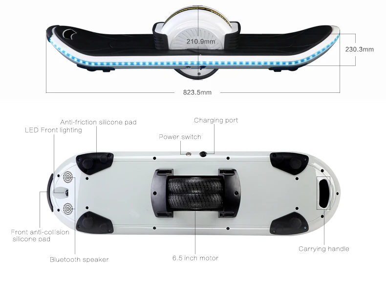 electric scooters adults one wheel skateboard one single wheel electric skateboard hoverboard with bluetooth speaker led lights (14)