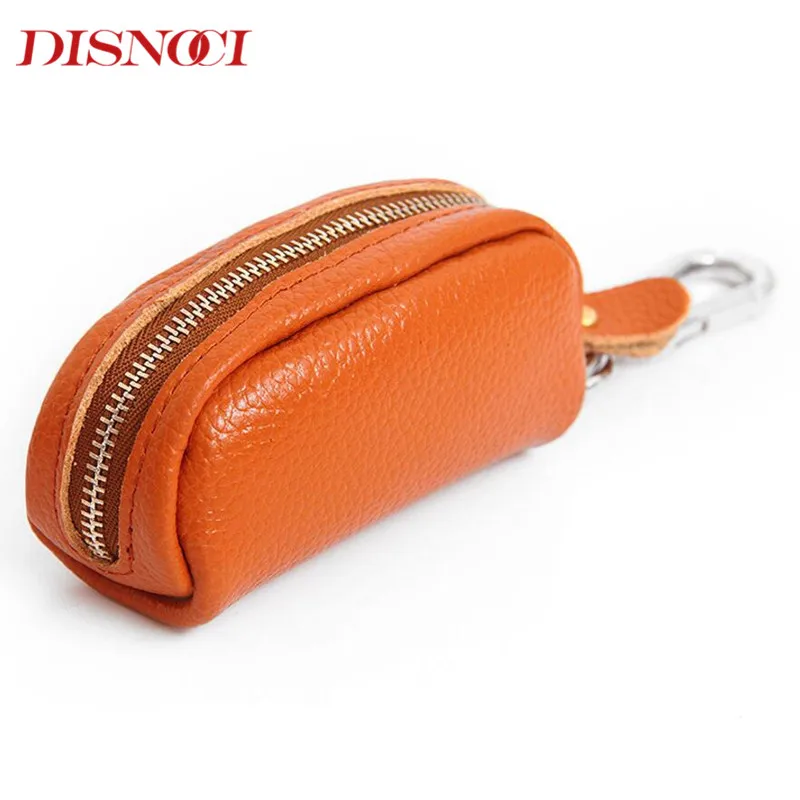 

DISNOCI Brand Genuine Leather Key Holder For Men Car Key Wallet Case Housekeeper Women Keychain Organizer