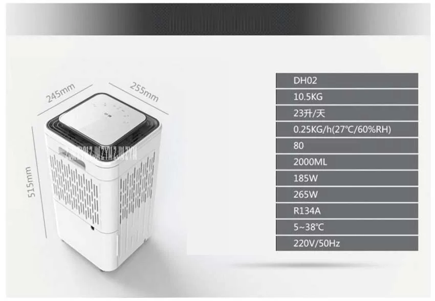 2000 мл Высокая производительность домашнего осушитель воздуха DH02 полупроводниковые Осушителя Впитывающих Влагу осушитель воздуха Электрический Осушители воздуха 220 В