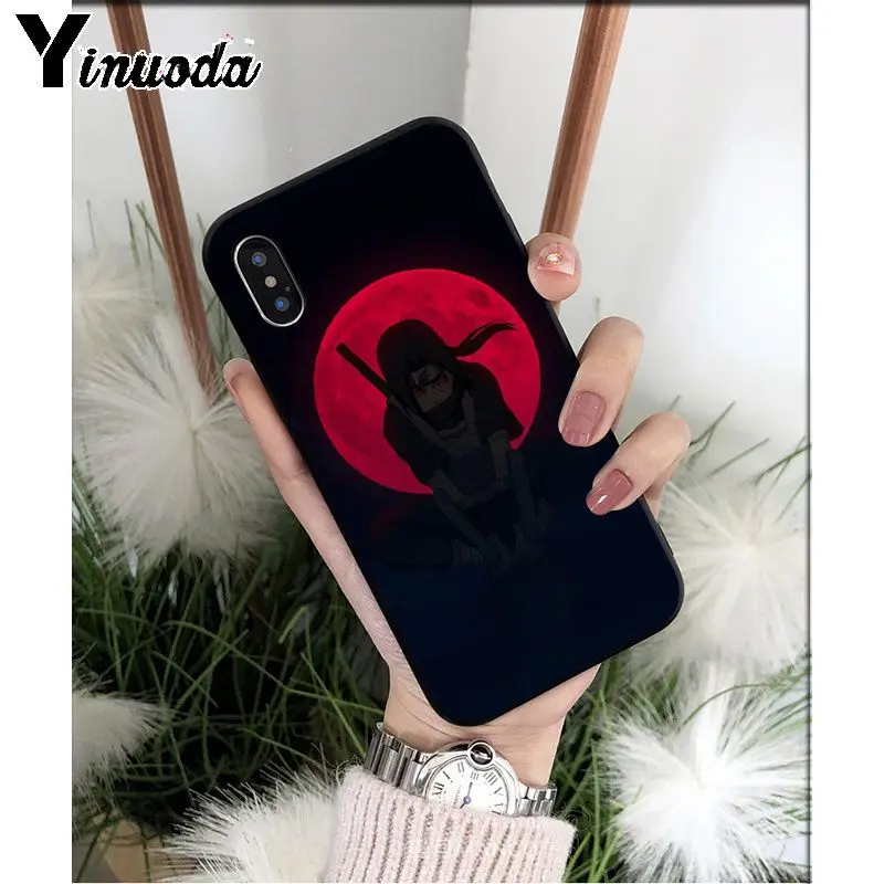 Yinuoda Аниме Наруто Итачи черный ТПУ мягкий чехол для телефона iPhone X XS MAX 6 6S 7 7plus 8 8Plus 5 5S XR