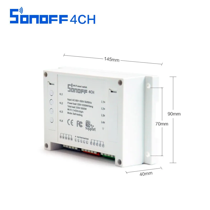 Sonoff 4CH Wifi умный переключатель универсальный дистанционный Интеллектуальный