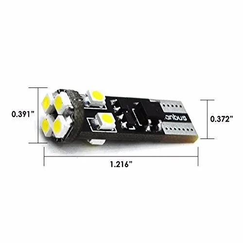 Автомобиль 8-SMD Canbus Ошибок T10 клин Лампочки светодиодных чипов 168 194 W5W 2821 Номерные знаки для мотоциклов подкладке магистральные огни