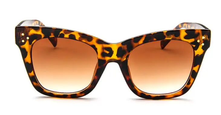 Модные женские солнцезащитные очки "кошачий глаз", леопардовые, брендовые, дизайнерские, Ретро стиль, женские, квадратные, солнцезащитные очки, Oculos De Sol feminino UV400 - Цвет линз: C7