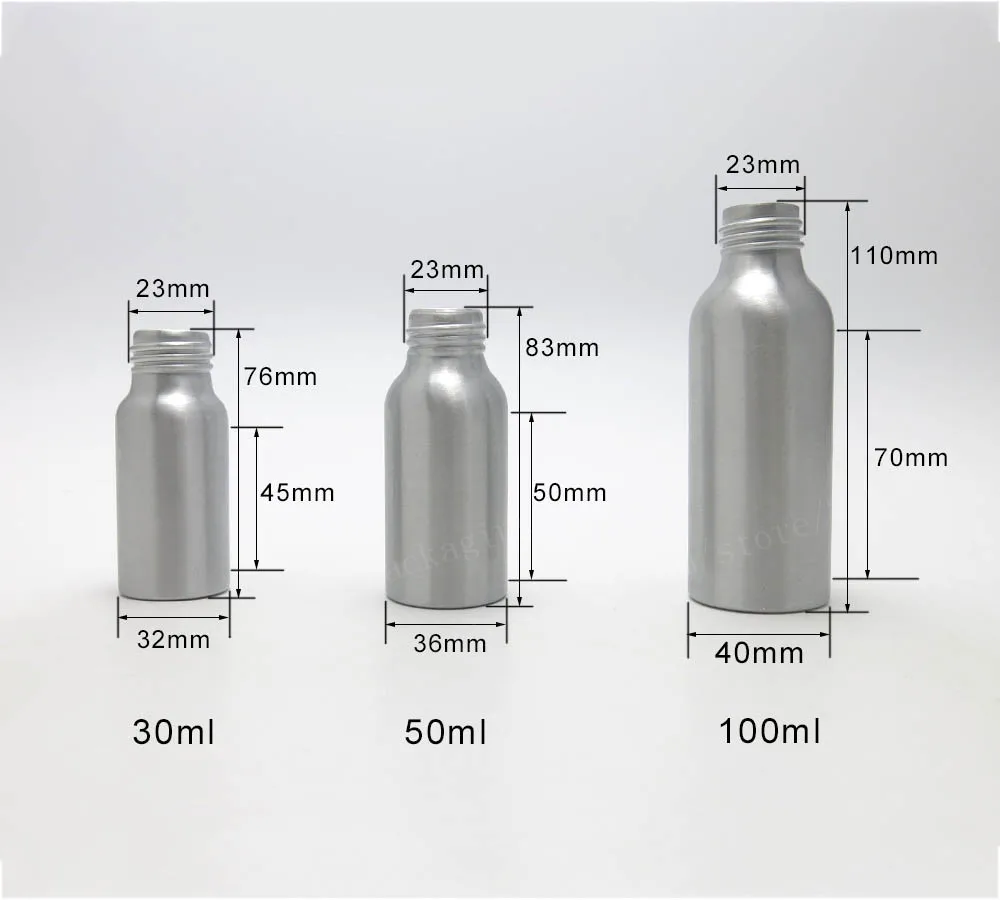 24x30 мл 50 мл 100 мл 120 мл 150 м 250 mlAluminum бутылки с триггером опрыскиватели 1 унц. 3/5 унц. 3,33 унц. 4 унц. 5 унц. 8 унц. алюминиевые контейнеры