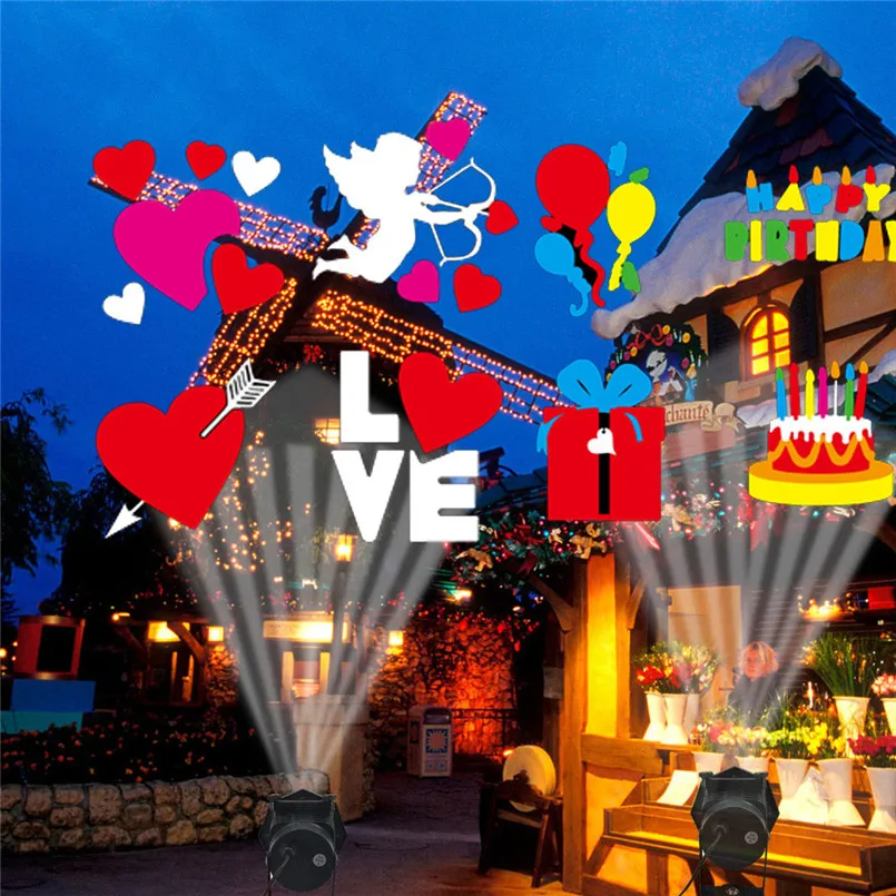 Garland Lights Outdoor Projector Snowflake Projector Christmas Halloween Projection Stage Light Luces De Navidad 35DC311