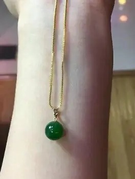 

Natural Jade Russian Nephrite Jewelry Gemstone Beads Pendant 9mm