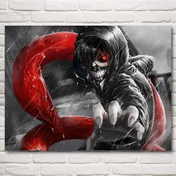 

Tokyo Ghoul Japanese Anime Art Silk Fabric Poster Prints Picture Home Wall Decor Printing 12x16 18x24 24X32 Inches Free Shipping