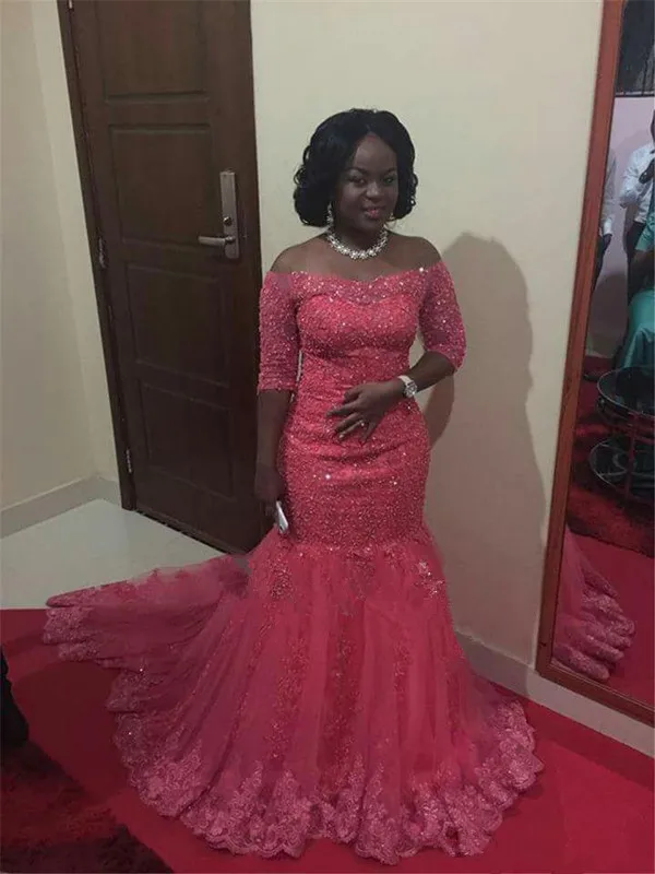 elegant-red-lace-mermaid-wedding-dresses-with-sleeves-off-the-shoulder-plus-size-african-wedding-dress-bridal-gowns-custom-made (2)_