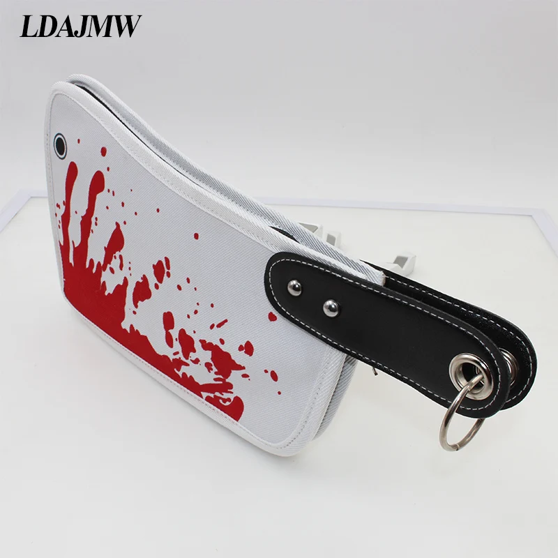 LDAJMW Creative Print Pocket Money Storage Bag Personality Ladies Portable Drop Blood Knife Handbag Travel Organizer For Women