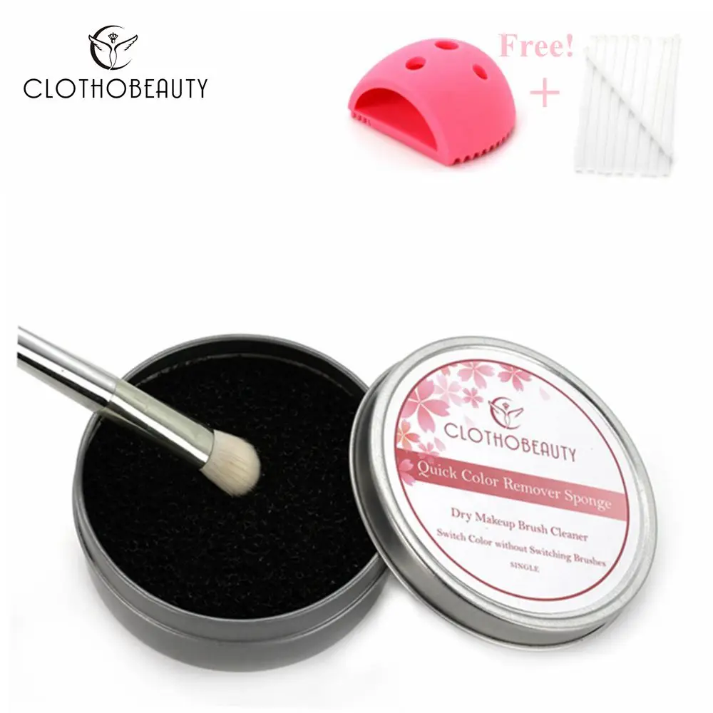 

CLOTHOBEAUTY Makeup Brush Quick Cleaner Sponge, Color Removal Sponge,Remove Cosmetic Brush color and Easily Switch to next Color