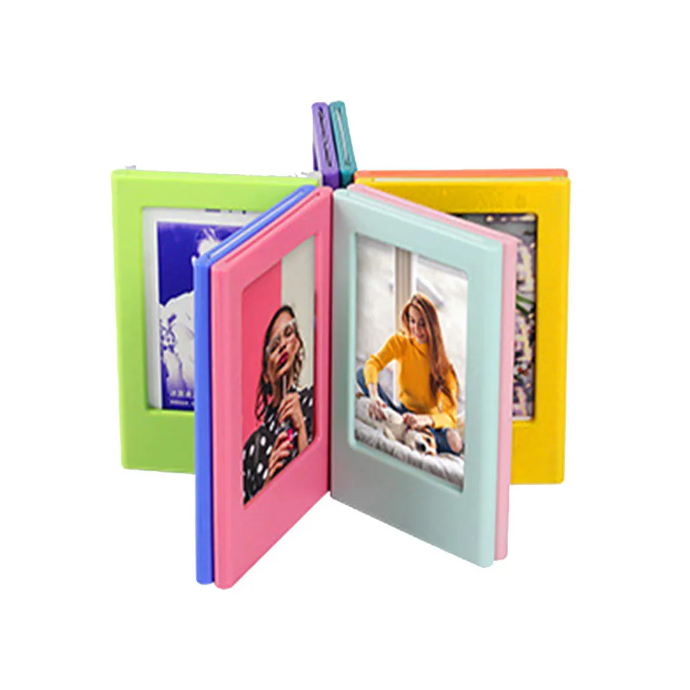 

10 Pcs Photo Frames Magnetic Mini 3 inch Combination Assembly Style Photo Holder Refrigerator Stickers Table Decoration Blocks