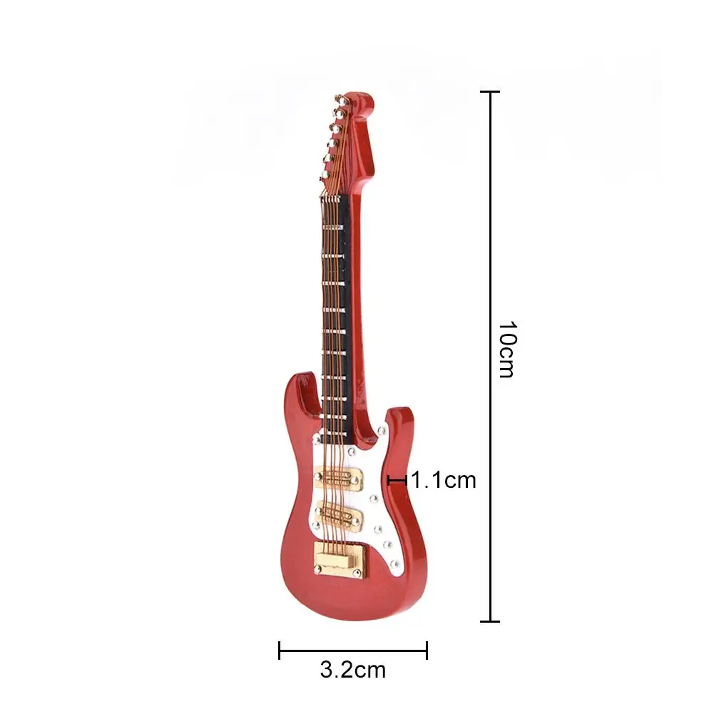10 cm Mini Guitarra Eléctrica modelo de Guitarra miniatura modelo Guitarra colección ornamentos decorativos modelo de regalo con soporte