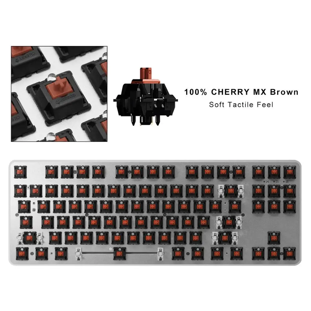 Игровая механическая клавиатура GANSS RGB светодиодный Светка Ganss GK 87 PRO (Cherry MX