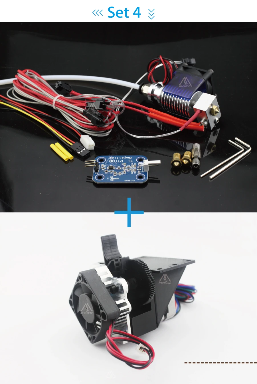 3d принтер V6 PT100 термопары усилитель доска полный комплект обновления и J-head hotend комплект и titan экструдер areo