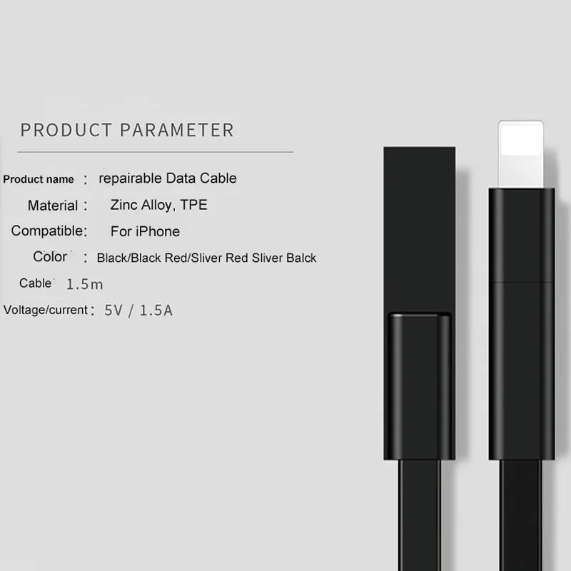 再生ケーブル高速充電 1 5 メートル Iphone 再利用可能なすぐにケーブル修理穿刺充電雷用ユニバーサル Cables Adapters Sockets Aliexpress