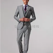 Высококачественный костюм/мужской модный костюм на заказ/мужские серые костюмы/мужской свадебный костюм(пиджак+ брюки+ жилет+ галстук