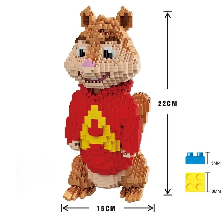

Mini Blocks Big Size Mario DIY Building Toys Large One Piece Bricks Cute Dog Auction Model Juguetes for Kids Toys 16001