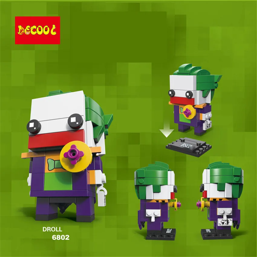 Decool brickheadz Супергерои Мстители Бэтмен танос Дэдпул Халк Игрушки собрать строительные блоки для Минифигурки LELE