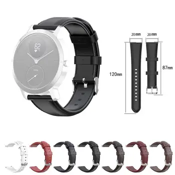 

Leather Replacement Watch Band Buckle Wrist Band Strap for Nokia Steel HR 40MM Smart watch Bracelet Wearable accessories #610
