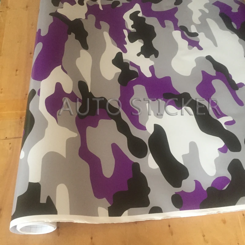 purple White snow camo vinyl wrap 8