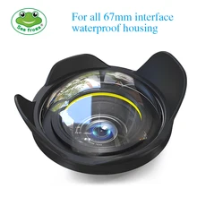 Camera Lens Wide Angle 67mm Interface for Sony Canon Nikon Fujifilm Camera Seafrogs Meikon Housing Underwater Diving Fisheye