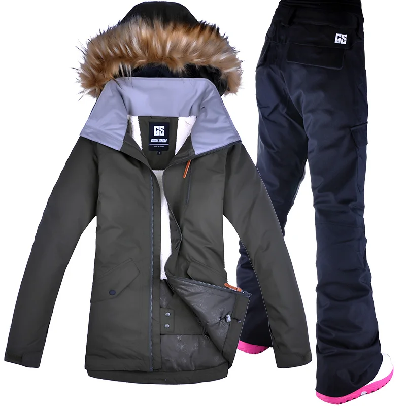 

Winter Ski suit Women Brands 2019 High Quality Ski Jacket And Pants Snow Warm Waterproof Windproof Skiing And Snowboarding Suits