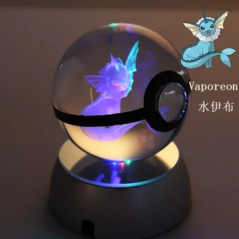 

New Style Good Quality Vaporeon Pokemon Ball With Engraving Crystal Ball