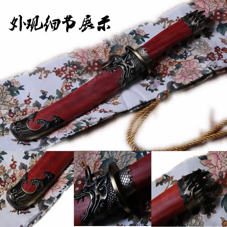 

Handmade Katana Japanese Samurai Sword fold Steel Blade tiger sharp-Tanto