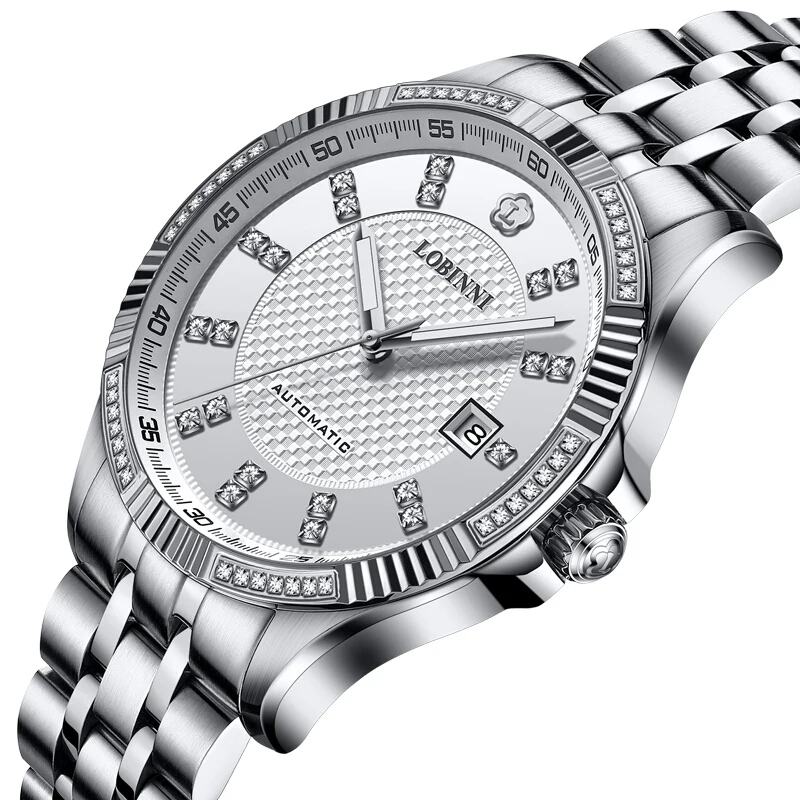 

Switzerland LOBINNI Men Watch Luxury Brand Japan MIYOTA Automatic Mechanical Men's Wirstwatches Sapphire Diamond relogio L9009-1