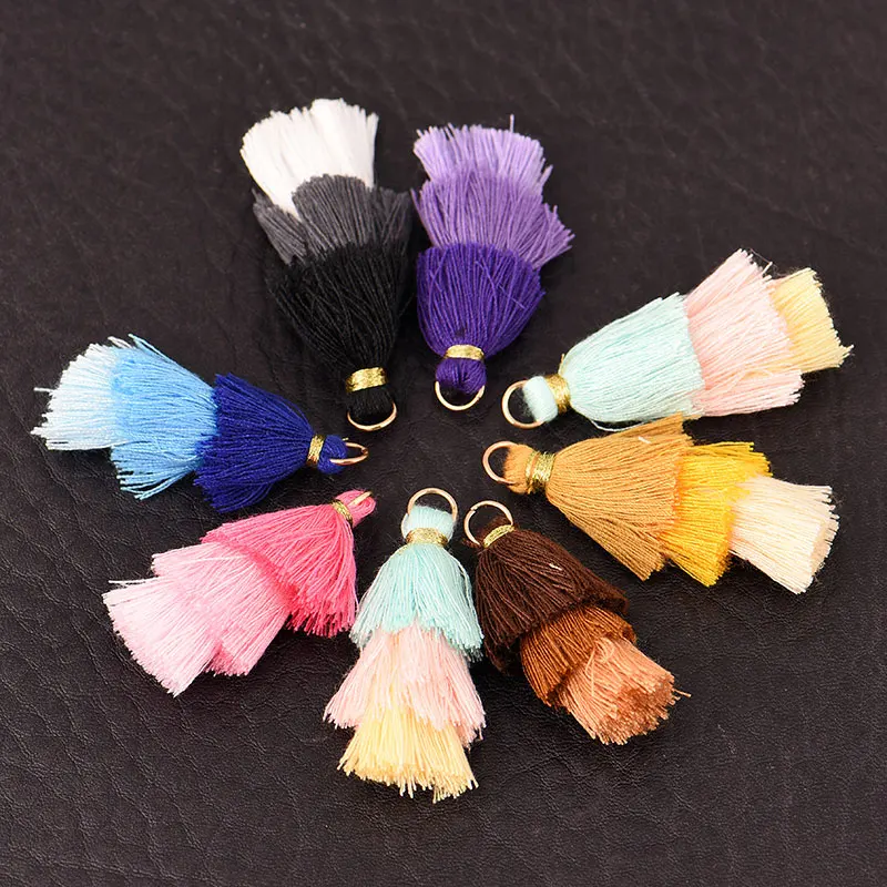 

3 layer 4CM Mini flower Tassels Small Tassels FLOWER jewelry making Supplies EARRING bracelet necklace Findings&Components