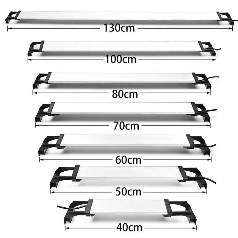 Online Mising ajustable regulable acuario pecera luz azul blanco Bar lámpara sumergible Decoración Luz subacuática 30 120cm